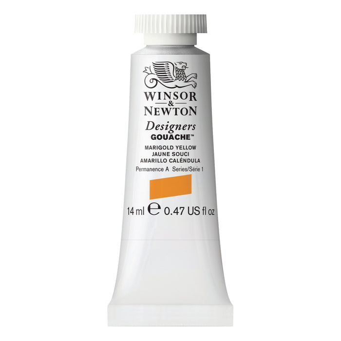 Winsor & Newton Designers Gouache Color, 14ml, Marigold Yellow