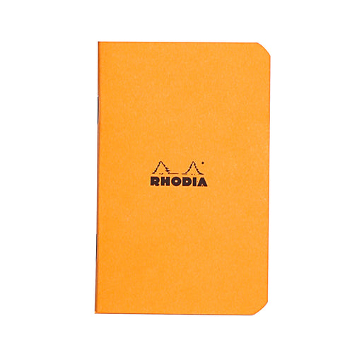 Rhodia Side Stapled Notebook, Graph, 3" x 4.75", Orange