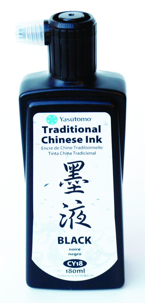 Yasutomo Traditional Chinese Ink, 180ml, Black