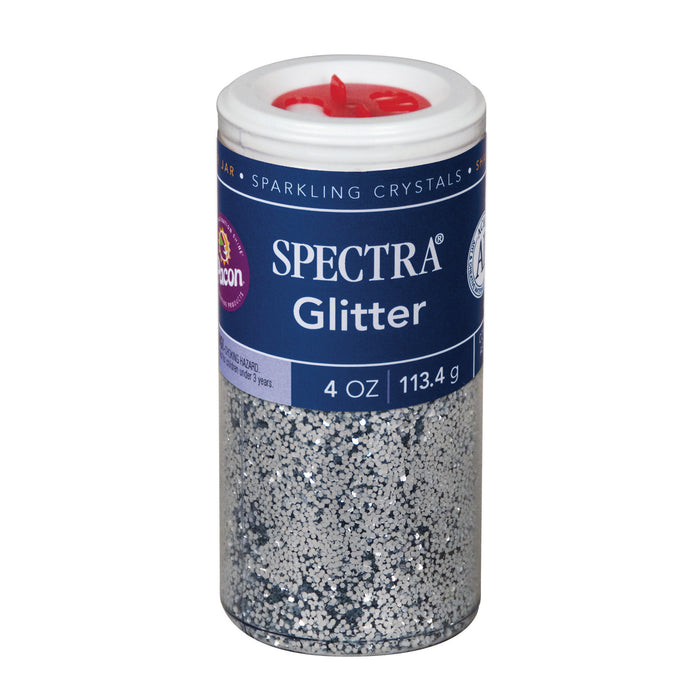 Pacon Spectra Glitter Sparkling Crystals, 4 oz., Silver