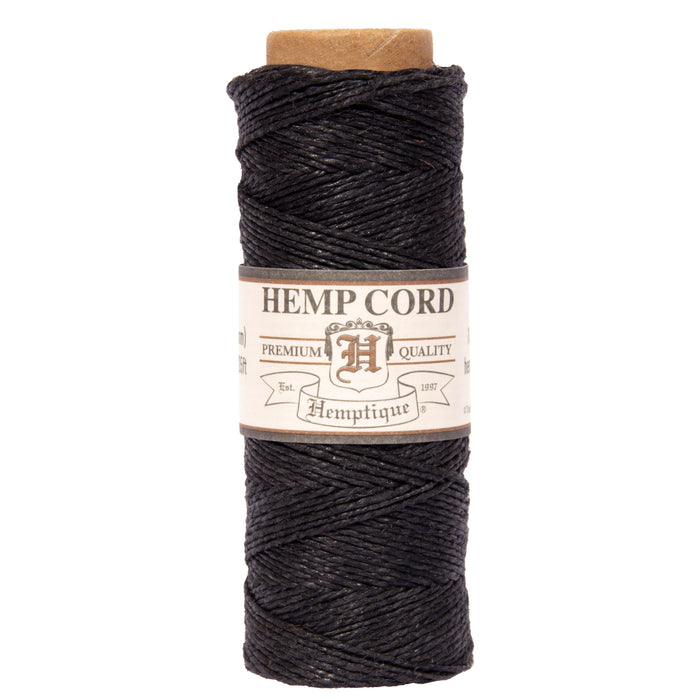 Hemptique Hemp Cord Spool, 10 lb., Black