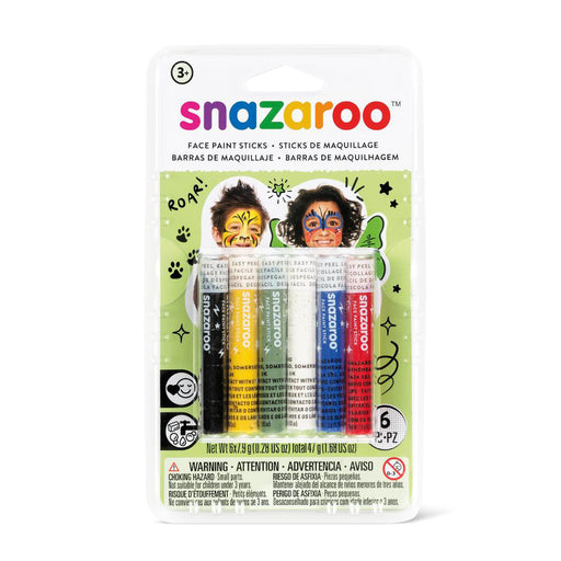 Snazaroo Face Painting Stick Set, 6-Colors