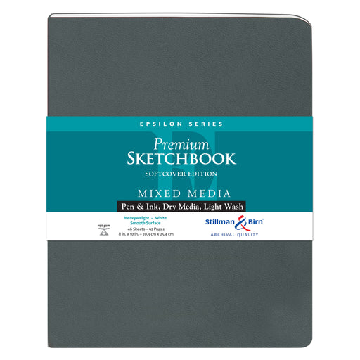 Stillman & Birn Epsilon Series Premium Soft-Cover Sketchbook, 8" x 10", Portrait