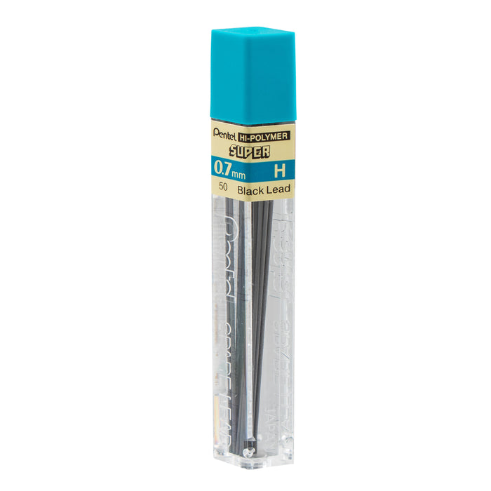 Pentel Super Hi-Polymer Lead Tube Refill, .7mm, H