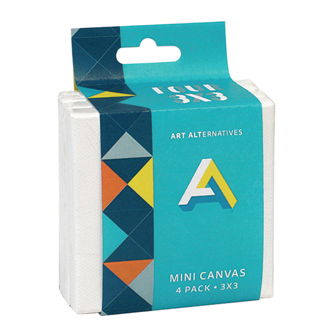 Art Alternatives Mini Canvas, 3" x 3", 4/Pkg.