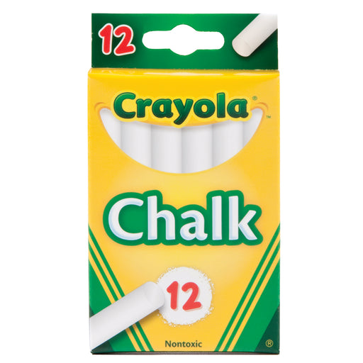 Crayola Chalk, 12/Pkg., White