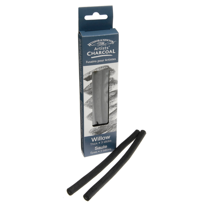 Winsor & Newton Willow Charcoal Sticks, Thick, 3/Pkg.