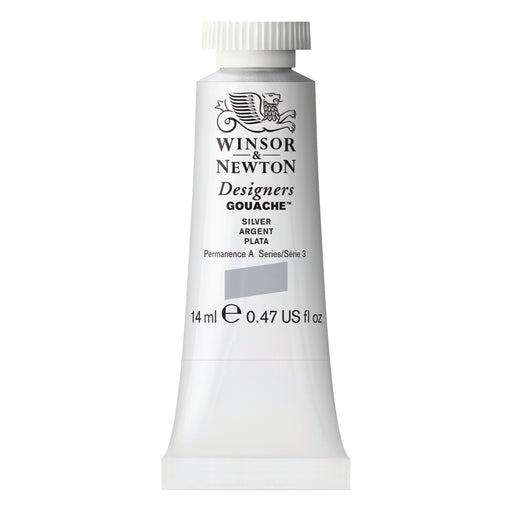 Winsor & Newton Designers Gouache Color, 14ml, Silver