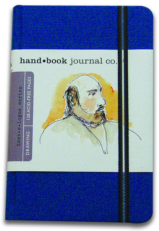 Global Art Handbook Travelogue Artist Journal, Pocket Portrait, 3.5" x 5.5", Ultramarine Blue