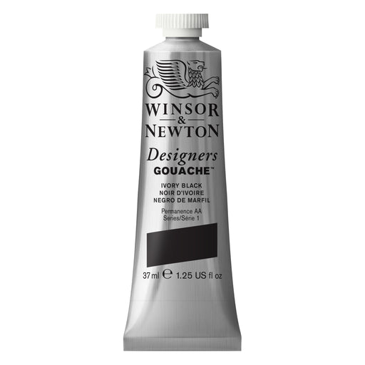 Winsor & Newton Designers Gouache Color, 37ml, Ivory Black