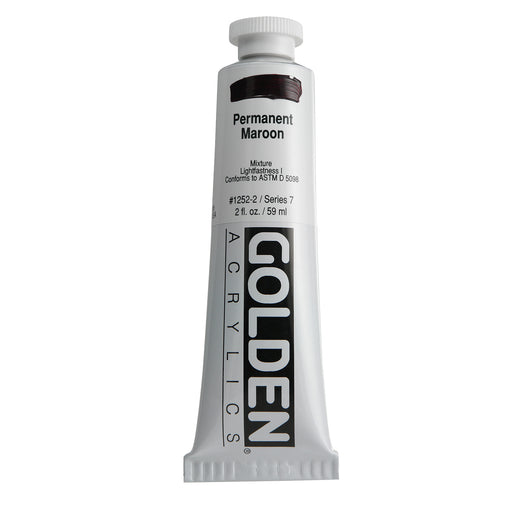 Golden Heavy Body Acrylic, 2 oz., Permanent Maroon