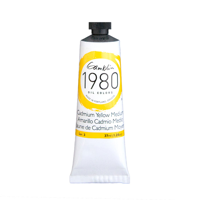 Gamblin 1980 Oil Color, 37ml, Cadmium Yellow Medium