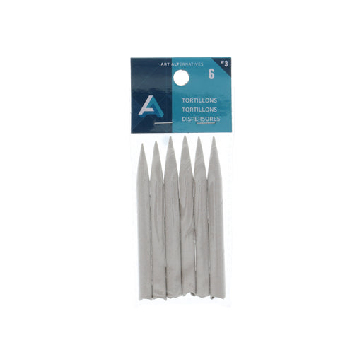 Art Alternatives Tortillons, Medium, 6/Pkg., 1/4"