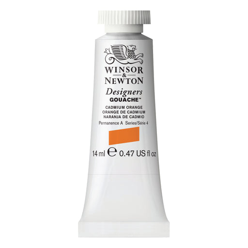 Winsor & Newton Designers Gouache Color, 14ml, Cadmium Orange