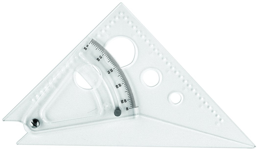 C-Thru Adjustable Triangle, 8", Increments of 1/2° from 0° to 90°