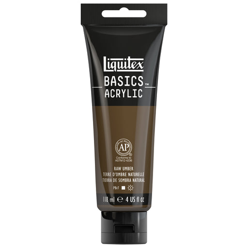 Liquitex BASICS Acrylic Color, 4 oz. Tube, Raw Umber