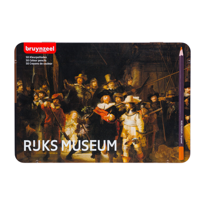 Bruynzeel Rijksmuseum Colored Pencil Set, 50-Colors in Metal Tin