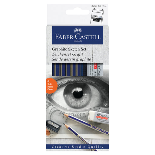 Faber-Castell GoldFaber Graphite Sketch Set, 8-Pieces