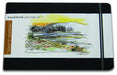 Global Art Handbook Travelogue Artist Journal, Large Landscape, 8.25" x 5.5", Ivory Black