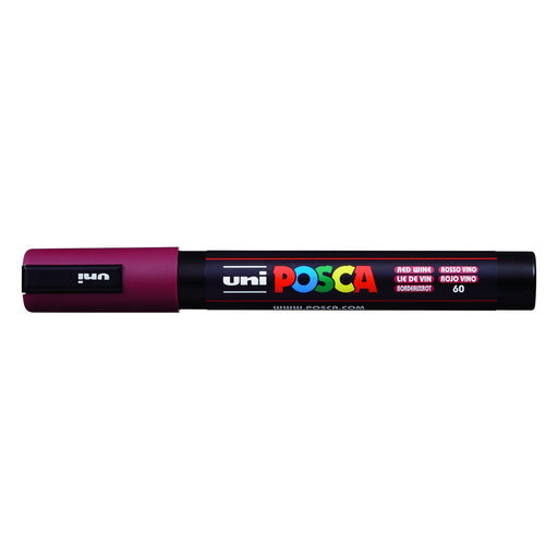 POSCA Paint Marker, PC-5M Medium Bullet, Red Wine