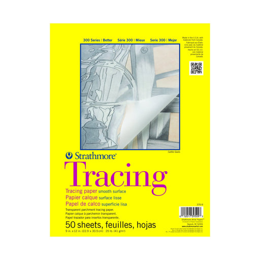 Strathmore Tracing Paper Pad, 300 Series, Tape-Bound, 50 Sheets, 11" x 14""