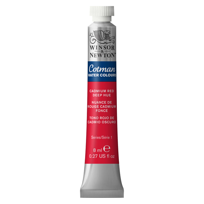 Winsor & Newton Cotman Watercolor, 8ml, Cadmium Red Deep