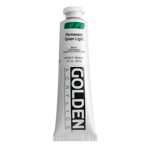 Golden Heavy Body Acrylic, 2 oz., Permanent Green Light