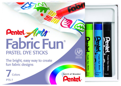 Pentel Fabric Dye Stick Set, 7-Colors