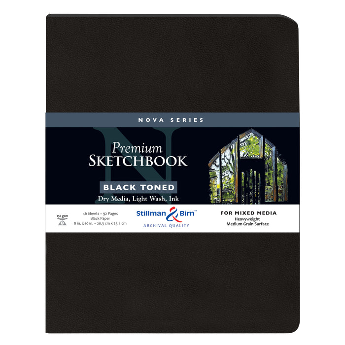 Stillman & Birn Nova Series Soft-Cover Sketchbook, Black, 8" x 10"