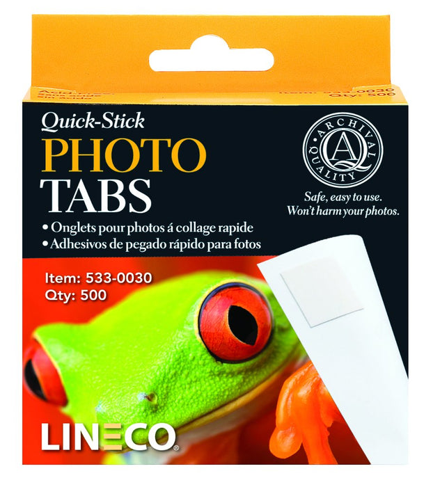 Lineco/University Products Infinity Photo Tabs, 1/2" Squares, 500/Pkg.