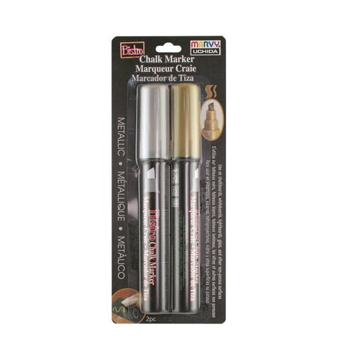 Uchida Bistro Chalk Marker Set, 2-Colors, Chisel