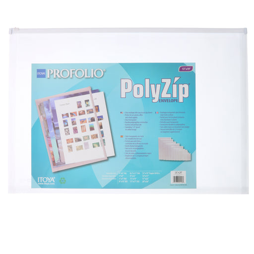 Itoya Art ProFolio PolyZip Envelope, 13" x 19"