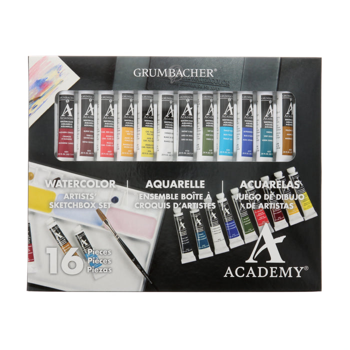 Grumbacher Academy Sketchbox Set, 12-Colors