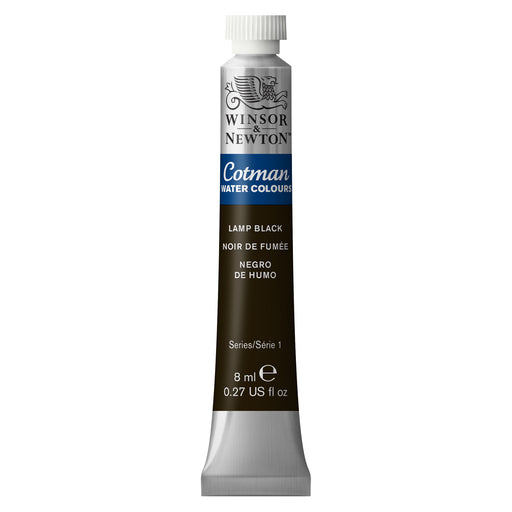 Winsor & Newton Cotman Watercolor, 8ml, Lamp Black