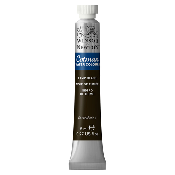 Winsor & Newton Cotman Watercolor, 8ml, Lamp Black