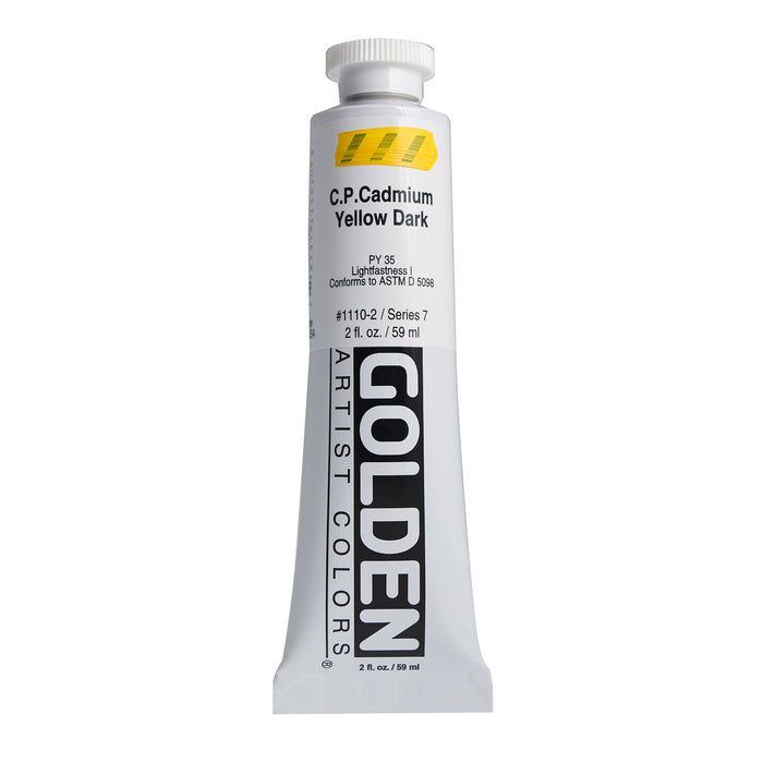 Golden® Heavy Body Acrylic, 2 oz., C.P. Cadmium Yellow Dark