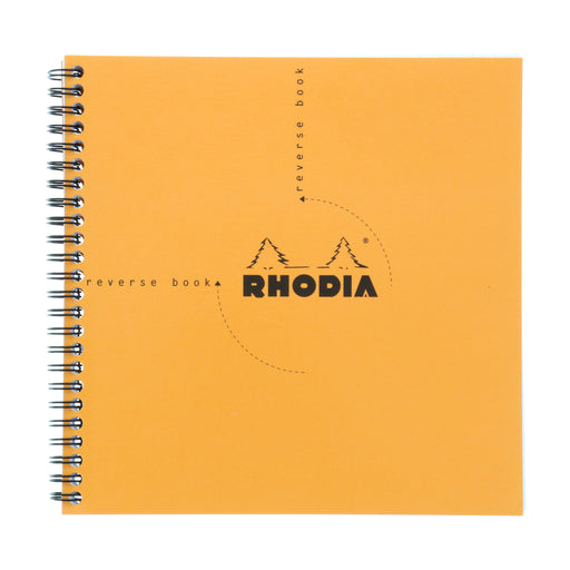 Rhodia Reverse Book, Wire-Bound, Graph, 8.25" x 8.25", Orange