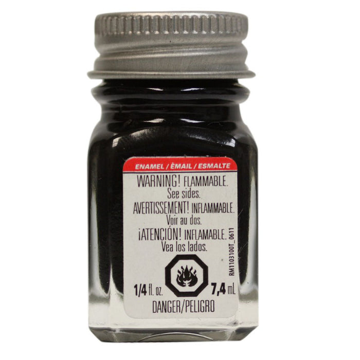 Testors Enamel Paint, .25 oz., Flat Black