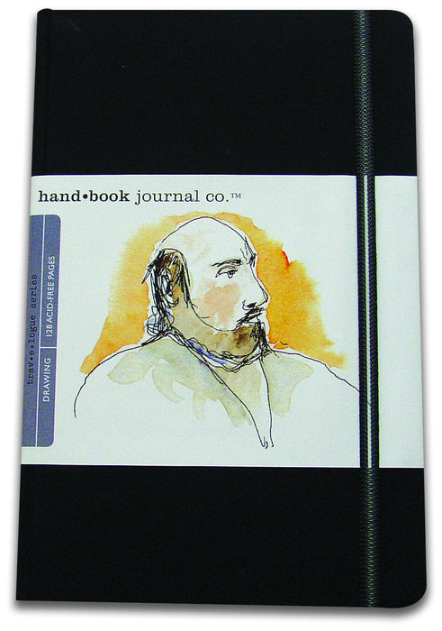 Global Art Handbook Travelogue Artist Journal, Pocket Portrait, 3.5" x 5.5", Ivory Black