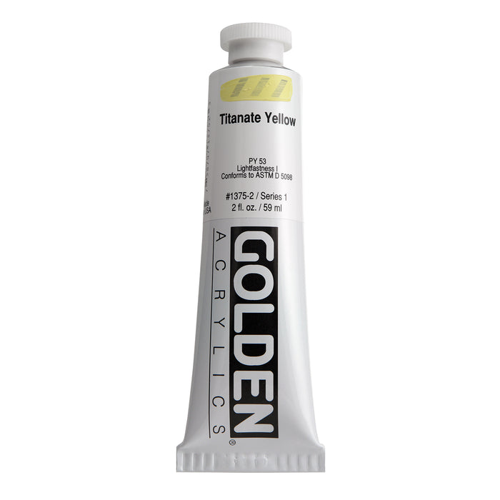 Golden Heavy Body Acrylic, 2 oz., Titanate Yellow