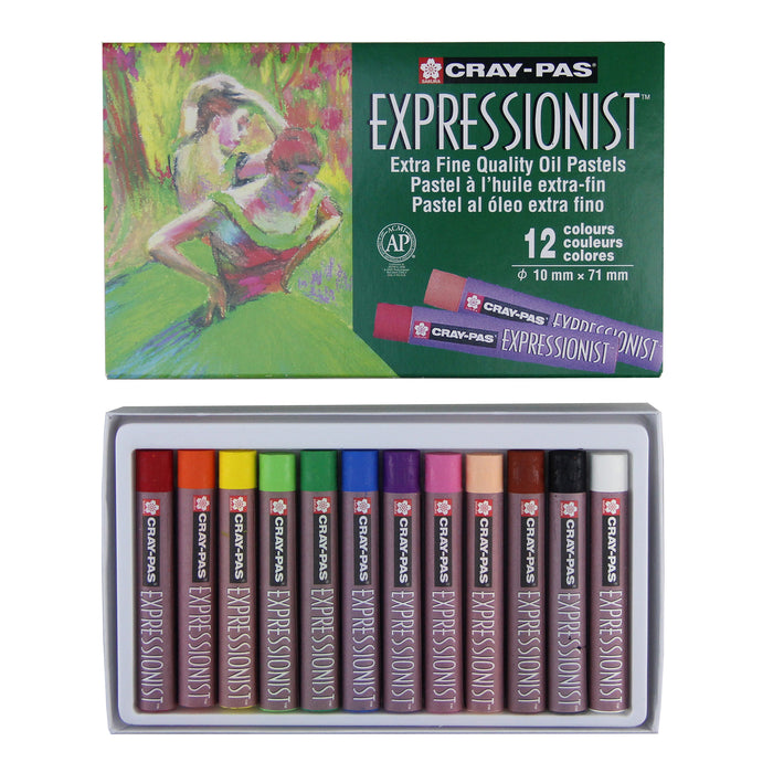 Sakura Cray-Pas Expressionist Oil Pastel Set, 12-Colors