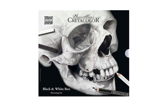 Cretacolor Skull Edition Black & White Drawing Tin Set, Set of 25