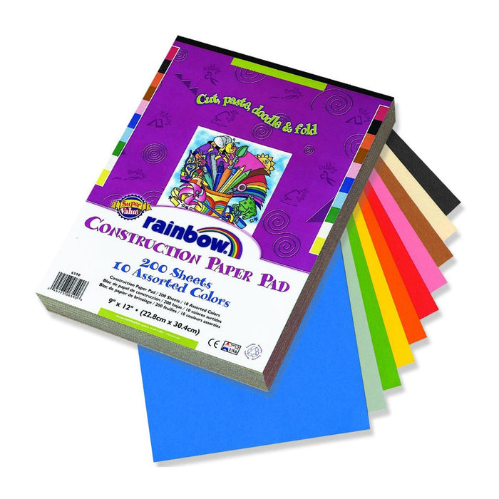 Pacon Construction Paper Pad, 9" x 12", 200 Sheets