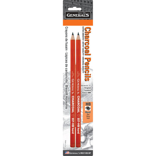 General Pencil Charcoal Pencil 2-Pack, HB