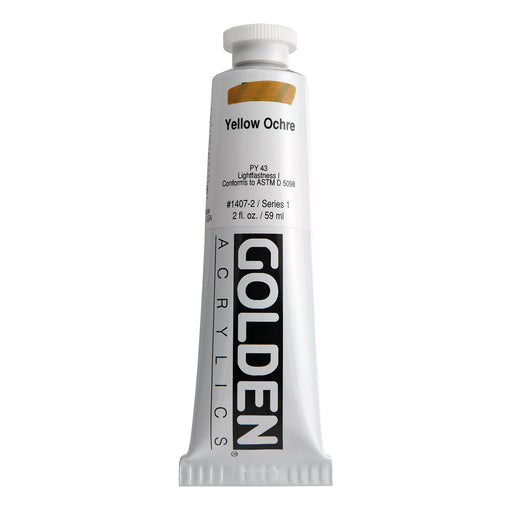 Golden Heavy Body Acrylic, 2 oz., Yellow Ochre