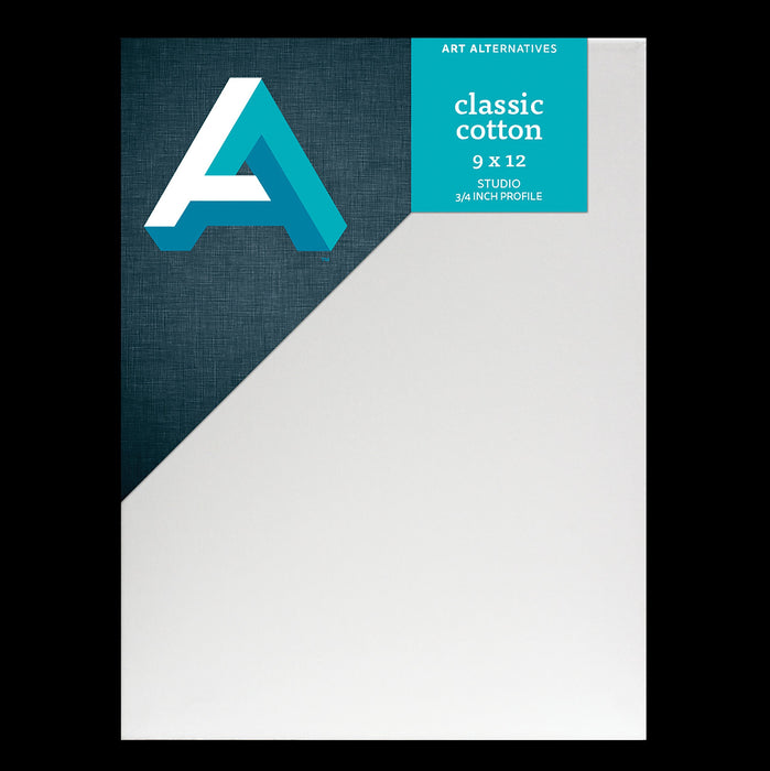 Art Alternatives Classic Cotton Stretched Canvas, Studio, .75" Profile, 9" x 12"