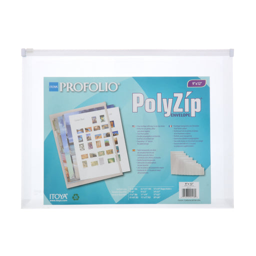 Itoya Art ProFolio PolyZip Envelope, 9" x 12"