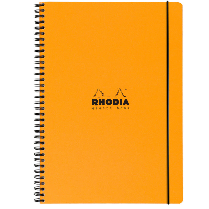 Rhodia Elasti Book, 9" x 11.75", Orange