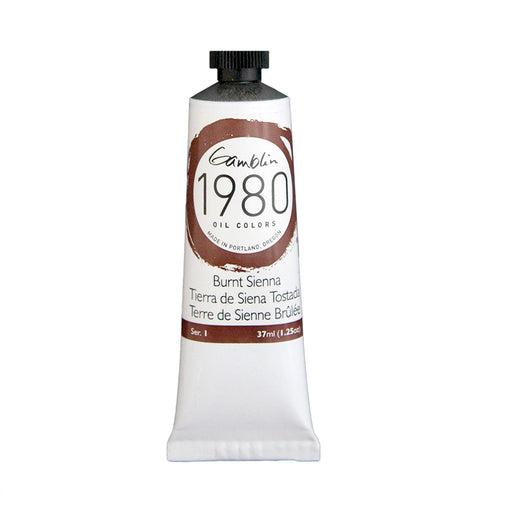 Gamblin 1980 Oil Color, 37ml, Burnt Sienna