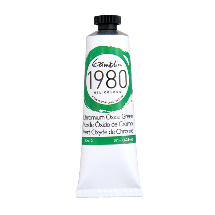 Gamblin 1980 Oil Color, 37ml, Chromium Oxide Green